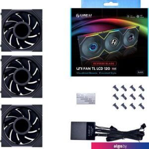 Набор вентиляторов Lian Li Uni Fan TL LCD 120 Reverse Triple Pack G99.12TLLCD3B.R0