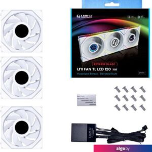 Набор вентиляторов Lian Li Uni Fan TL LCD 120 Reverse Triple Pack G99.12TLLCD3W.R0