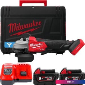 Угловая шлифмашина Milwaukee M18 Fuel One-Key M18FSAGSVO125X-502X 4933493553 (с 2-мя АКБ 5 Ач