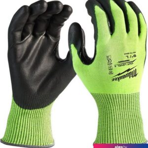 Перчатки хозяйственные Milwaukee Hi-Vis Cut level 4/D 10/XL 4932479929