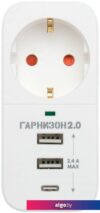 Сетевой фильтр Гарнизон SKT-1-CU2-W