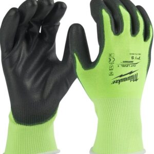 Перчатки хозяйственные Milwaukee Hi-Vis Cut level 1/A L/9 4932492915 (12 пар)