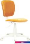 Офисное кресло Бюрократ CH-W204NX (оранжевый Velvet 72/пластик белый)