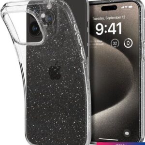 Чехол для телефона Spigen Liquid Crystal Glitter для iPhone 15 Pro Max ACS06559 (затемненный/прозрачный)