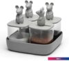 Набор емкостей Qualy Mouse Seasoning QL10366-CL-GY