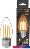 Светодиодная лампочка Gauss Filament Свеча 11W 810lm 2700К Е27 LED 1/10/50 103802111