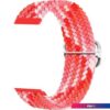 Ремешок Rumi Wick из плетеного нейлона для Huawei Band 7 (красный микс)