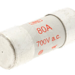 Вставка плавкая цилиндр., 80A, 200kA(700VAC-UL)/50kA(700VDC-UL), 22x58mm, тип aR