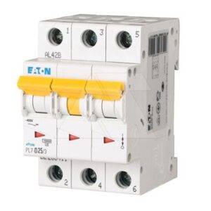 Авт. выключатель PL7-D25/3, 3P, 25A, хар-ка D, 10kA, 3M