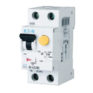 Дифф. авт. выключатель PFL7-40/1N/B/003, 1P+N, 40A, хар-ка B, 10kA, 30mA, тип АC, 2M