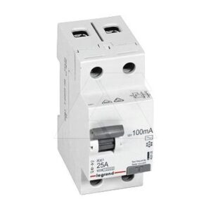 УЗО Legrand RX3, электромеханическое, 2P, 25A, 10kA,100mA, тип AC, 2M