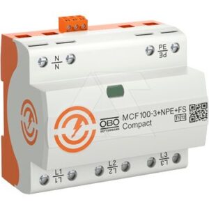 Разрядник MCF100-3+NPE+FS, 4P, It(10/350)=100кА, It(8/20)=100кА, Up=1.5кВ, с дист. сиг., B+C