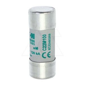 Вставка плавкая цилиндр., 100A, 500VAC, 22x58mm, тип aM