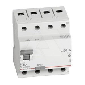 УЗО Legrand RX3, электромеханическое, 4P, 63A, 10kA, 100mA, тип AC, 4M