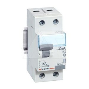 УЗО Legrand TX3, электромеханическое, 2P, 25A, 10kA, 30mA, тип AC, 2M