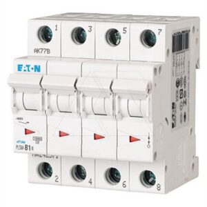 Авт. выключатель PLSM-C1/4, 4P, 1A, хар-ка C, 10kA, 4M