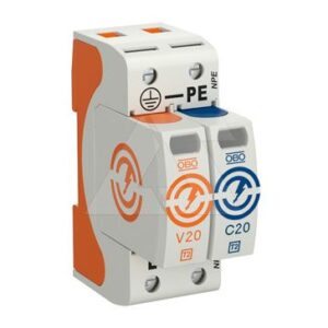 Разрядник V20-1+NPE-280, 2P, Un=230В, Imax=80кА, Up