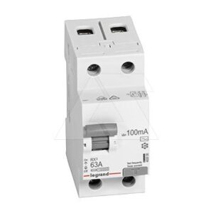 УЗО Legrand RX3, электромеханическое, 2P, 63A, 10kA, 100mA, тип AC, 2M