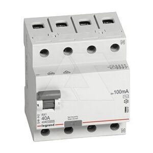 УЗО Legrand RX3, электромеханическое, 4P, 40A, 10kA, 100mA, тип AC, 4M