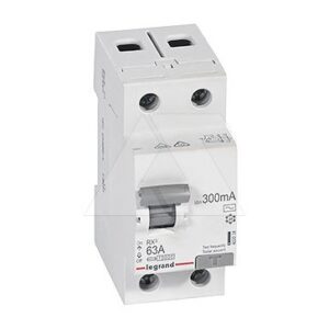 УЗО Legrand RX3, электромеханическое, 2P, 63A, 10kA, 300mA, тип AC, 2M