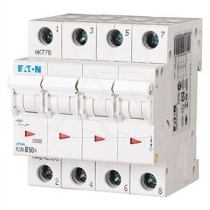 Авт. выключатель PLSM-C50/4, 4P, 50A, хар-ка C, 10kA, 4M