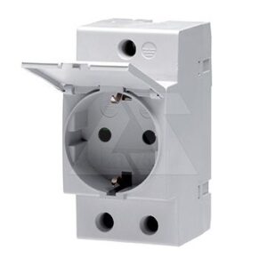 Розетка M1175-C, 2P+E, 16A(250VAC), с крышкой, IP22, 2.5M