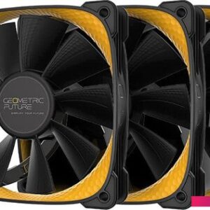 Набор вентиляторов Geometric Future Squama 2505 Triple Pack (черный/желтый)