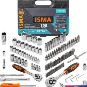 Набор трещотка с головками и битами ISMA ISMA-41082-5DS (108 предметов)