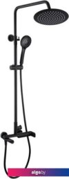 Душевая система Rubineta Olo BK + Ultra-10 SW DV3/4 BK 625123