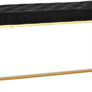 Банкетка Stool Group Бруклин вельвет черный/золото
