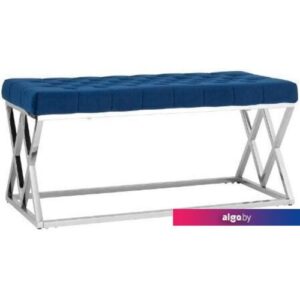 Банкетка Stool Group Инсигния вельвет синий/серебро