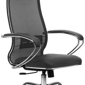 Офисное кресло Metta B 1m 5.1/K116 (сетка X2A черный/кожа MPES черный)