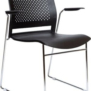 Офисный стул Norden Black 823/824 Black (черный пластик /хром)