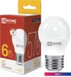 Светодиодная лампочка In Home LED-Шар-VC 6Вт 230В Е27 3000К 570Лм 4690612020525