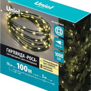 Новогодняя гирлянда Uniel Роса ULD-S10000-1000/DGA UL-00012089 (теплый белый)