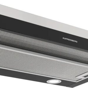 конструкция телескопическая, монтаж для встраивания, ширина 59.5 см, управление механическое/кнопочное, производительность мотора 650 м?/ч, цвет черный обзор