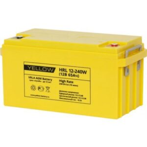 Аккумулятор Yellow HRL 12-240W YL 12В 65Ач 350x167x179 мм Обратная (-+)