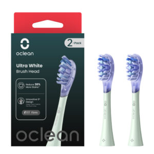 Сменные насадки Oclean Ultra White UW01 контроль зубного налета (жесткая щетина) 2 шт (зеленый)