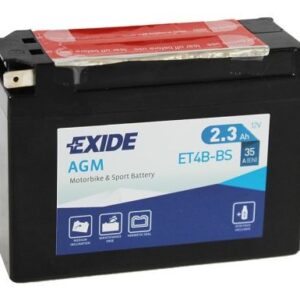 Аккумулятор EXIDE ET4B-BS 12В 2,3Ач 35CCA