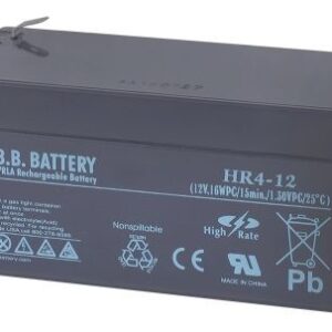 Аккумулятор B.B.Battery HR 4-12 12В 4Ач 134x67x60 мм Обратная (-+)