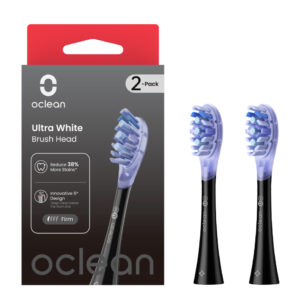 Сменные насадки Oclean Ultra White UW02 контроль зубного налета (жесткая щетина) 2 шт (черный)