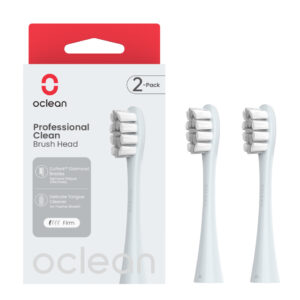 Сменные насадки Oclean P1С9 профессиональная чистка (средняя щетина) 2 шт (серебряный)