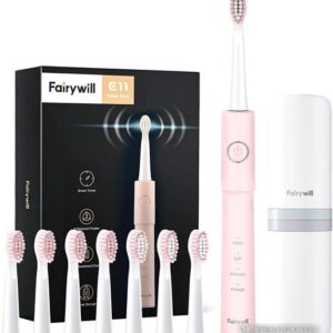 Электрическая зубная щетка Fairywill E11 (розовый, 8 насадок) обзор