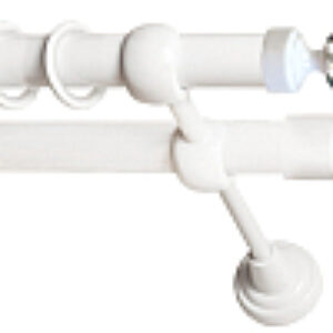 Карниз для штор Кристалл 130 2р гладкий 25/19мм 21век