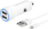 Зарядное устройство автомобильное А16 2USB + кабель USB-А-Lighning / 23200 21век