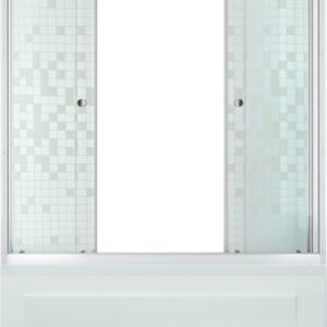 Стеклянная шторка для ванны Мозаика 170x147.5 21век