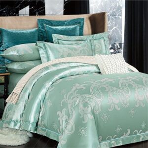 Комплект постельного белья Сатин Jacquard Premium 2сп с европростыней / СЖ-090 21век