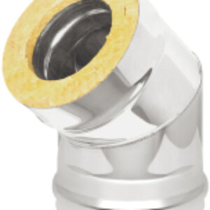 Поворот дымохода 0.8мм 45x 2 секции д.115x200 21век