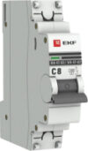 Выключатель автоматический PROxima ВА 47-63 1P 8А (C) 4.5kA / mcb4763-1-08C-pro 21век