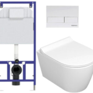 Унитаз подвесной с инсталляцией Трент R + 525 040000 + L4 040014 21век